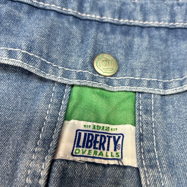 USA古着 LIBERTY デニム オーバーオール 38 オールド リバティー アメリカ古着 ヴィンテージ ワークウェア XL～2XL ブルージーンズ ●62_画像4