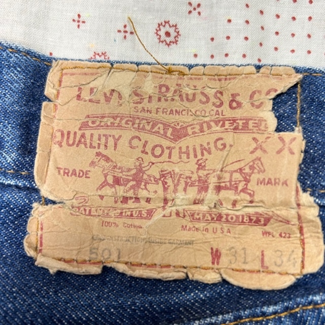 USA古着 80s USA製 Levis 501 赤耳セルヴィッジデニムパンツ 31