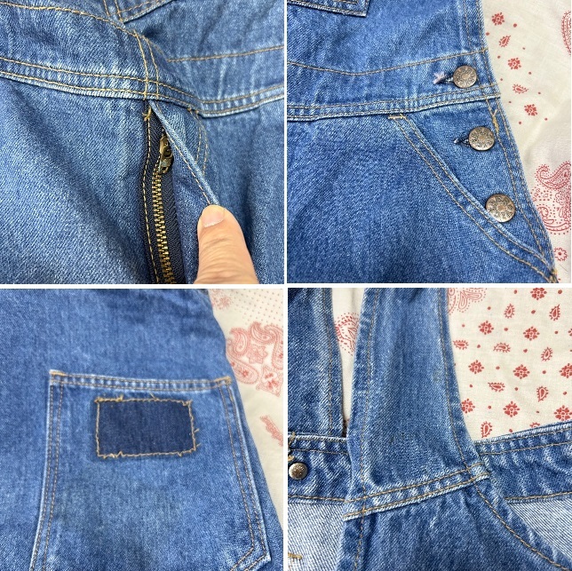 国産レトロデニム 70s~80s VICERER デニムオーバーオール 38 国産レトロデニム 70s~80s VICERER デニムオーバーオール 38