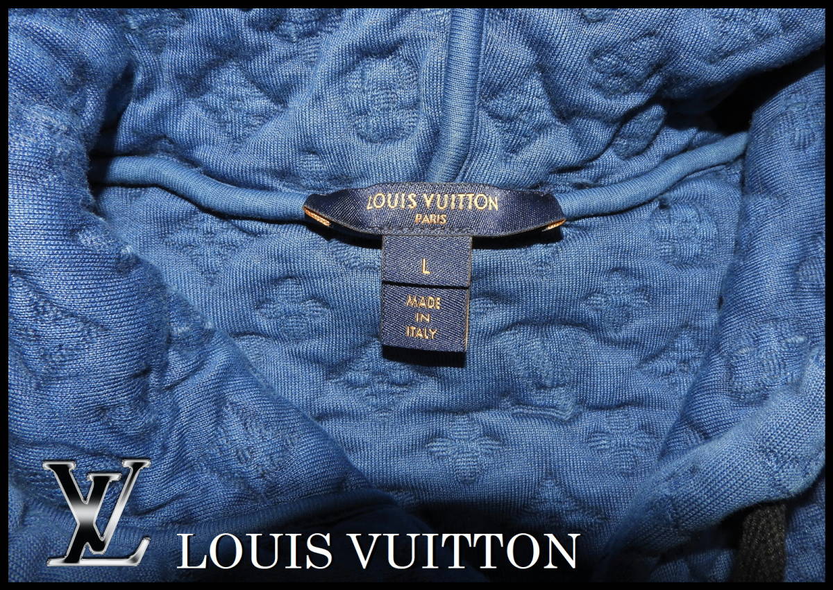LOUIS VUITTON モノグラム スウェットパーカー 型押し ルイヴィトン