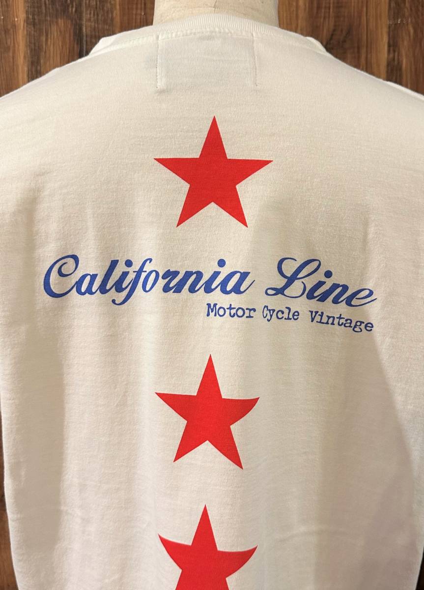 【CALIFORNIA LINE】Lサイズ　ブルー　5スター　ボーダーＴシャツ　カリフォルニアライン　スカルフライト　ランブル_画像5