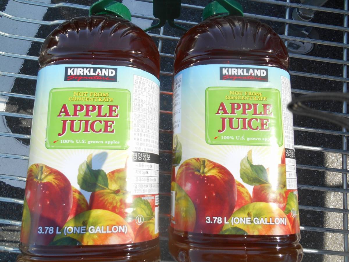 送料無料 カークランド リンゴジュース ストレート３．７２L×2セット 大容量の画像1