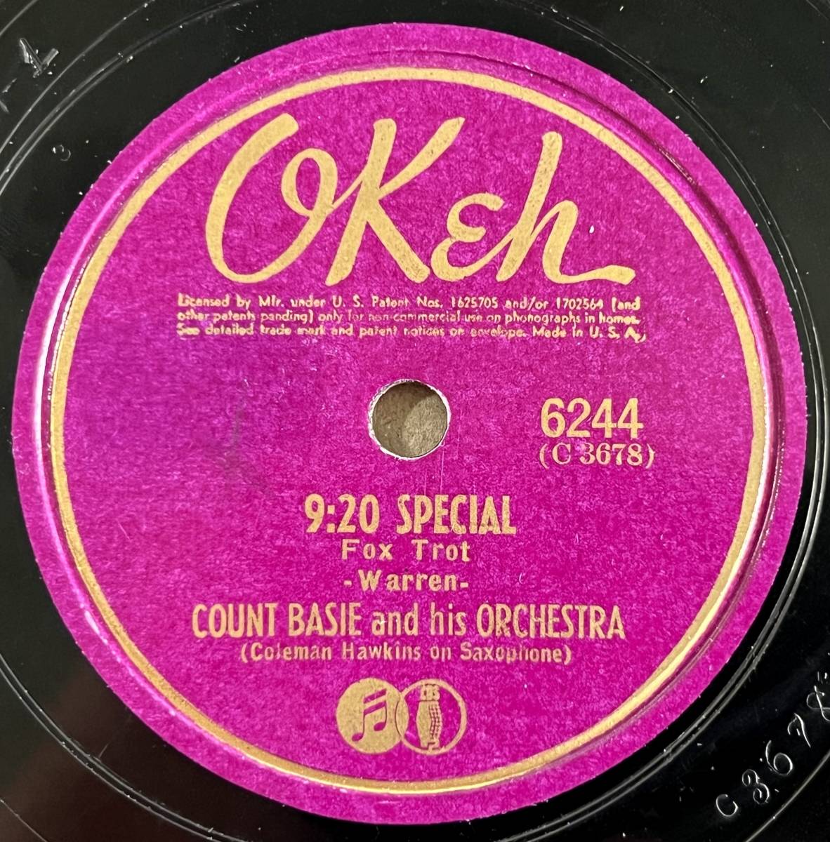 COUNT BASIE AND HIS ORCH. OKEH 9:20 Special/ Goin\' to Chicago Blues
