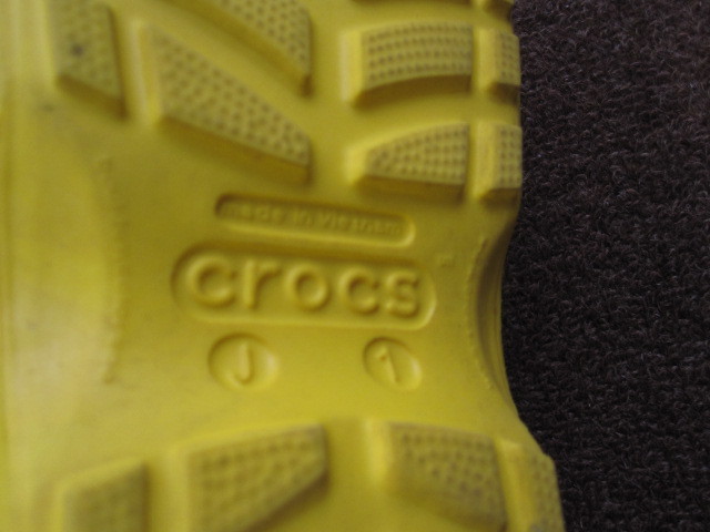  использование маленький чистый Kids 19.5cm crocs Crocs сапоги желтый влагостойкая обувь кемпинг уличный 