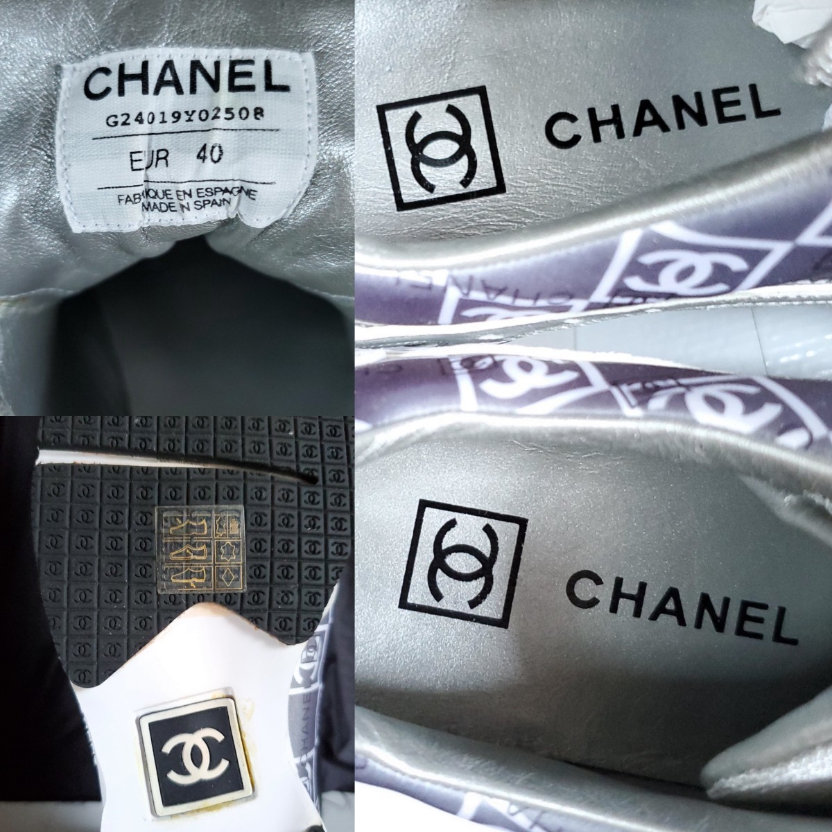 未使用 デッドストック 箱有り 40 CHANEL シャネル ココマーク 総ロゴ