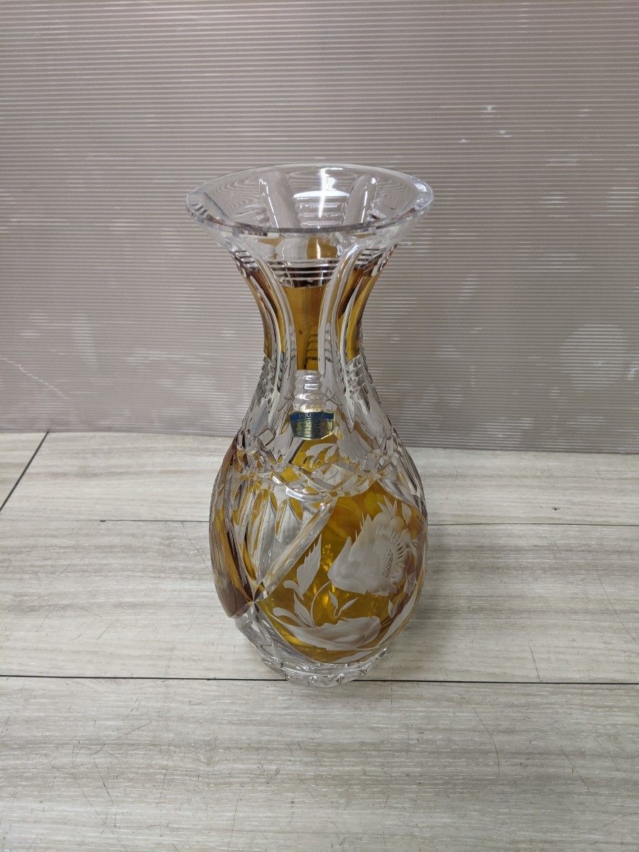 大人気定番商品 ボヘミア 金彩 パネル レリーフ フラワーベース