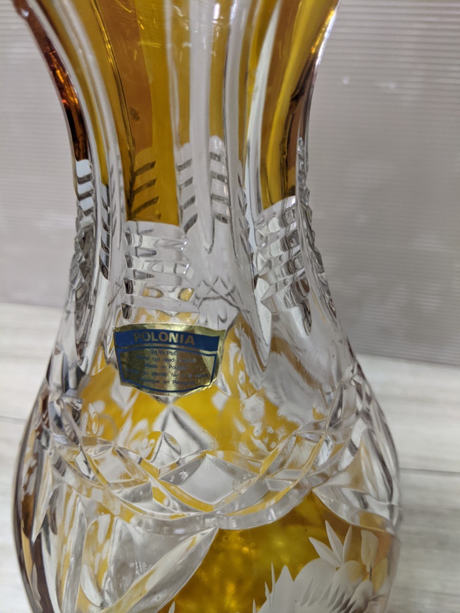 ボヘミアンガラス クリスタルグラス 花瓶 花器 ガラス花瓶 フラワーベース JChere雅虎拍卖代购