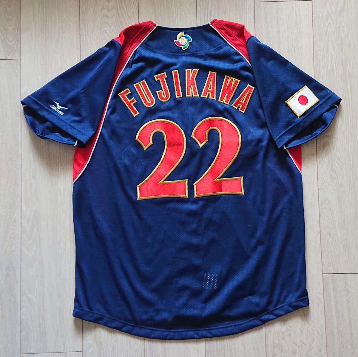 【限定 完売】2009 WBC 藤川 ビジター ユニフォーム ミズノ M-L 阪神 タイガース カブス レンジャーズ 侍ジャパン 侍JAPAN