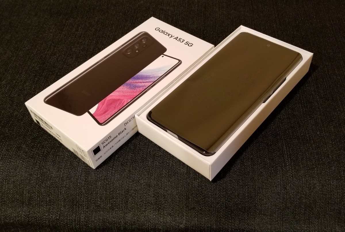 新品未使用/SIMフリー】au Galaxy A53 5G SCG15/オーサムブラック/一括