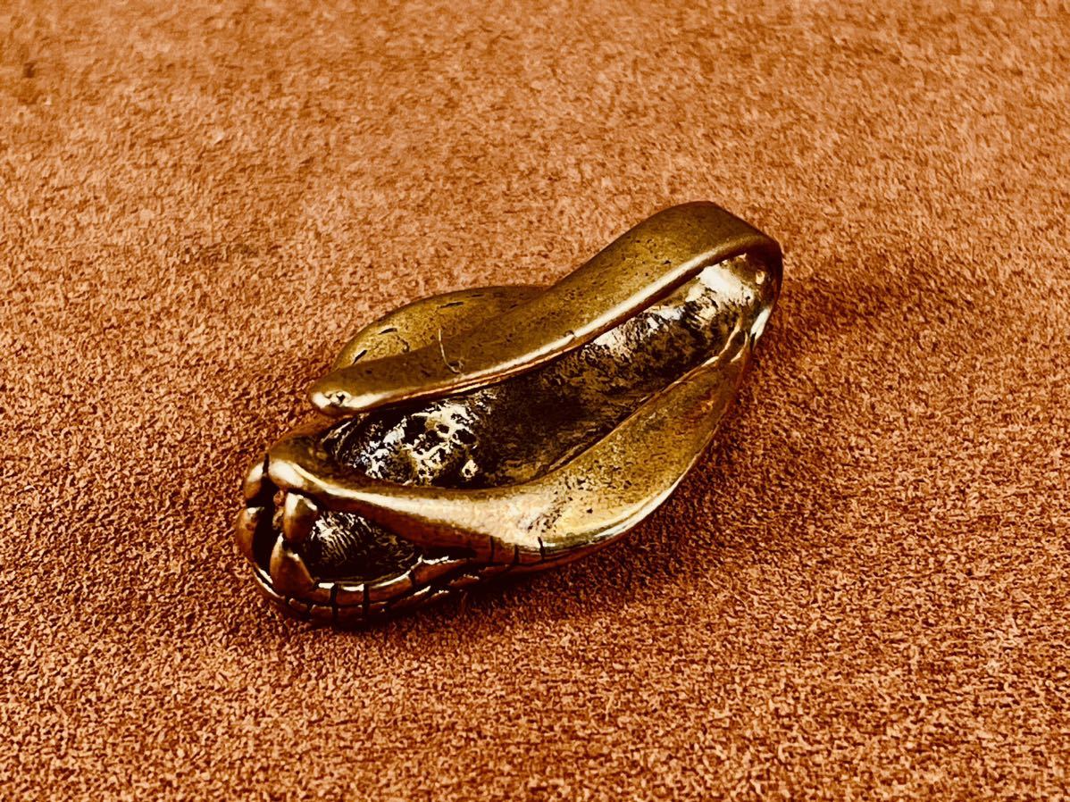 真鍮 キーホルダーコブラ へび 蛇 キーフック 爬虫類 金具 ベルト　D53_画像4
