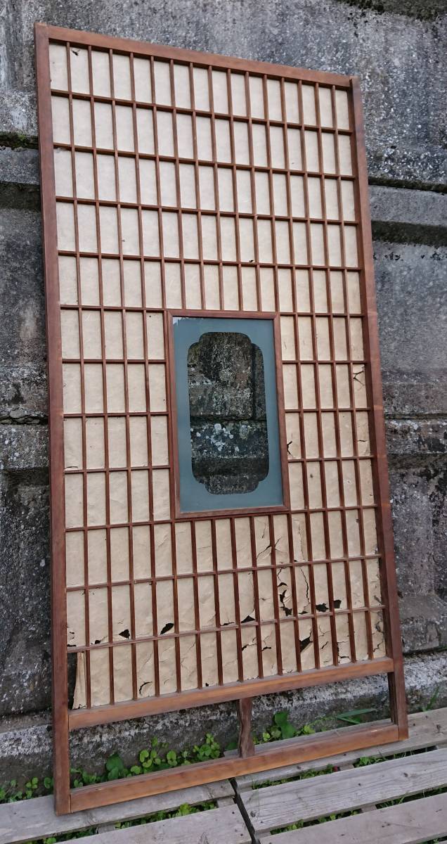 アンティーク　　ふすま　障子　昭和 レトロ　古民家 建具　古民具　DIY　引き取り W-1866