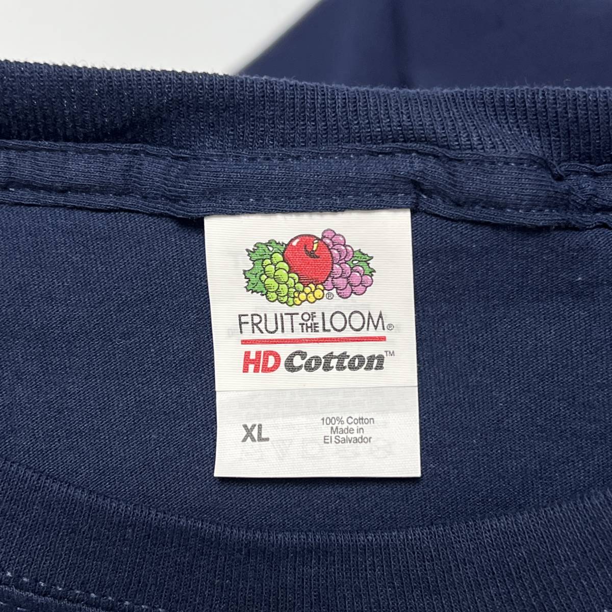 訳あり 2枚セット FRUIT OF THE LOOM 長袖 Tシャツ XL ネイビー ホワイト フルーツオブザルーム ロンT 大きいサイズ 卸売 未使用 #noca0114_画像7