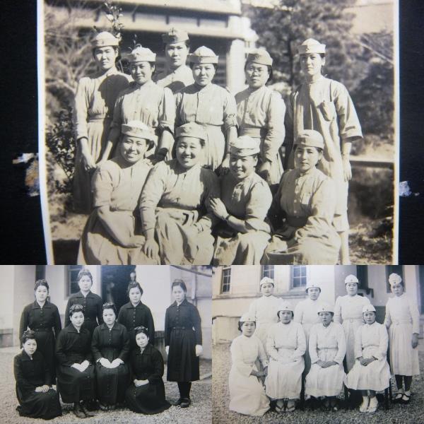 戦前~ 古写真 日本赤十字社 従軍看護婦 医者 軍医 白衣 看護婦養成所