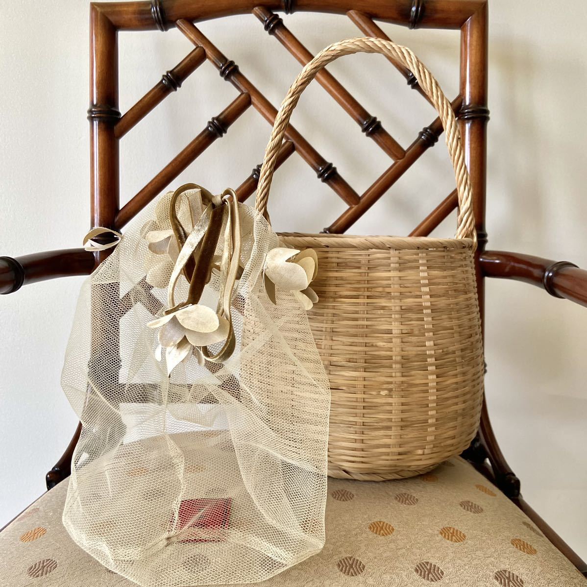 Sugri basket bag basket bag bamboo. is na basket large butterfly chou butterfly ......
