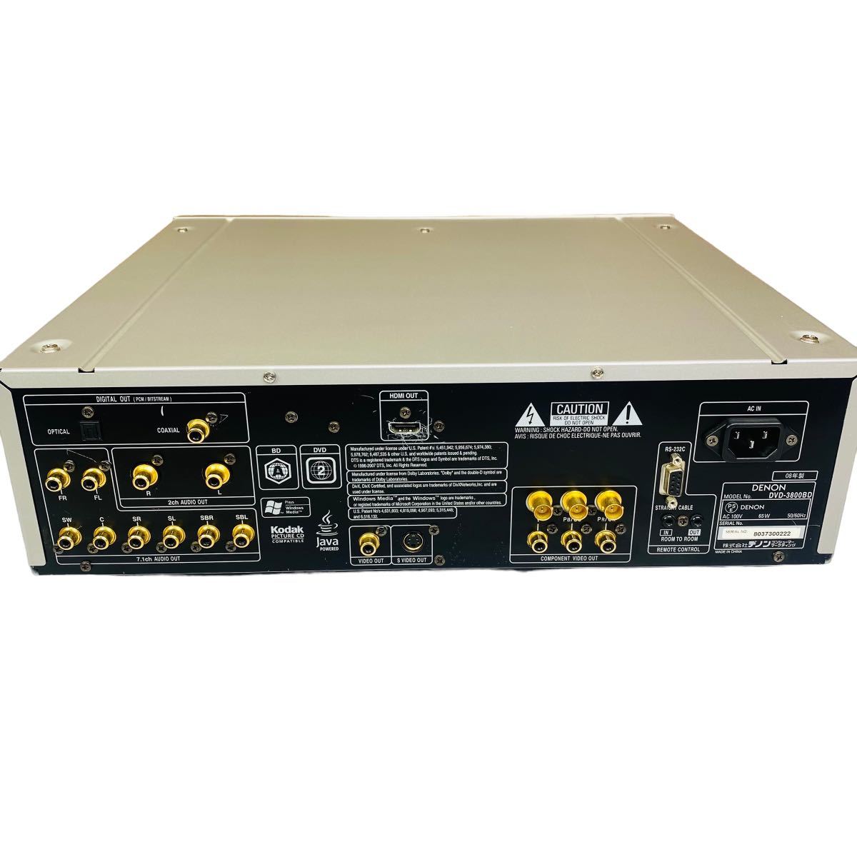 DENON デノン DVD-3800BD ブルーレイディスクプレーヤー | top-chassis
