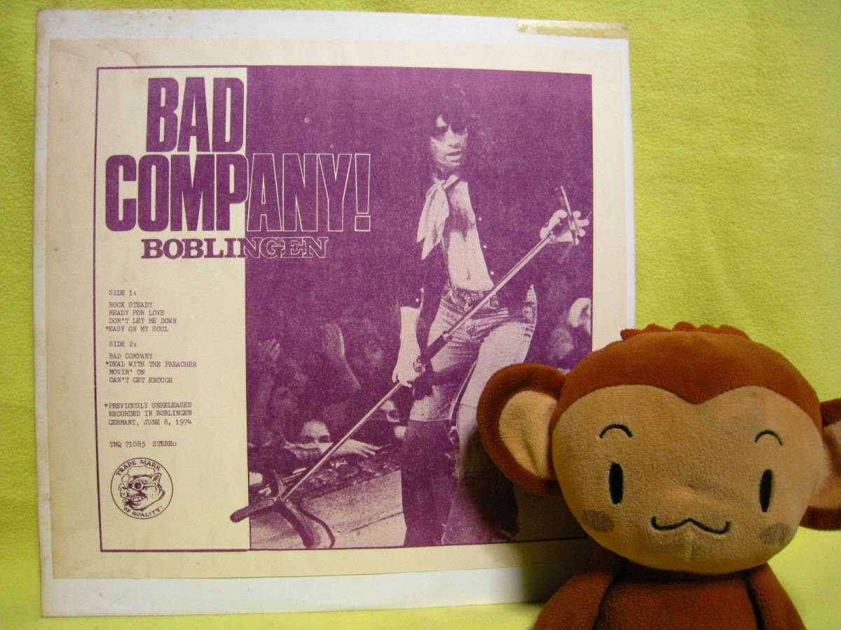 (LP) BAD COMPANY/BOBLINGEN (プライベート盤)_画像1