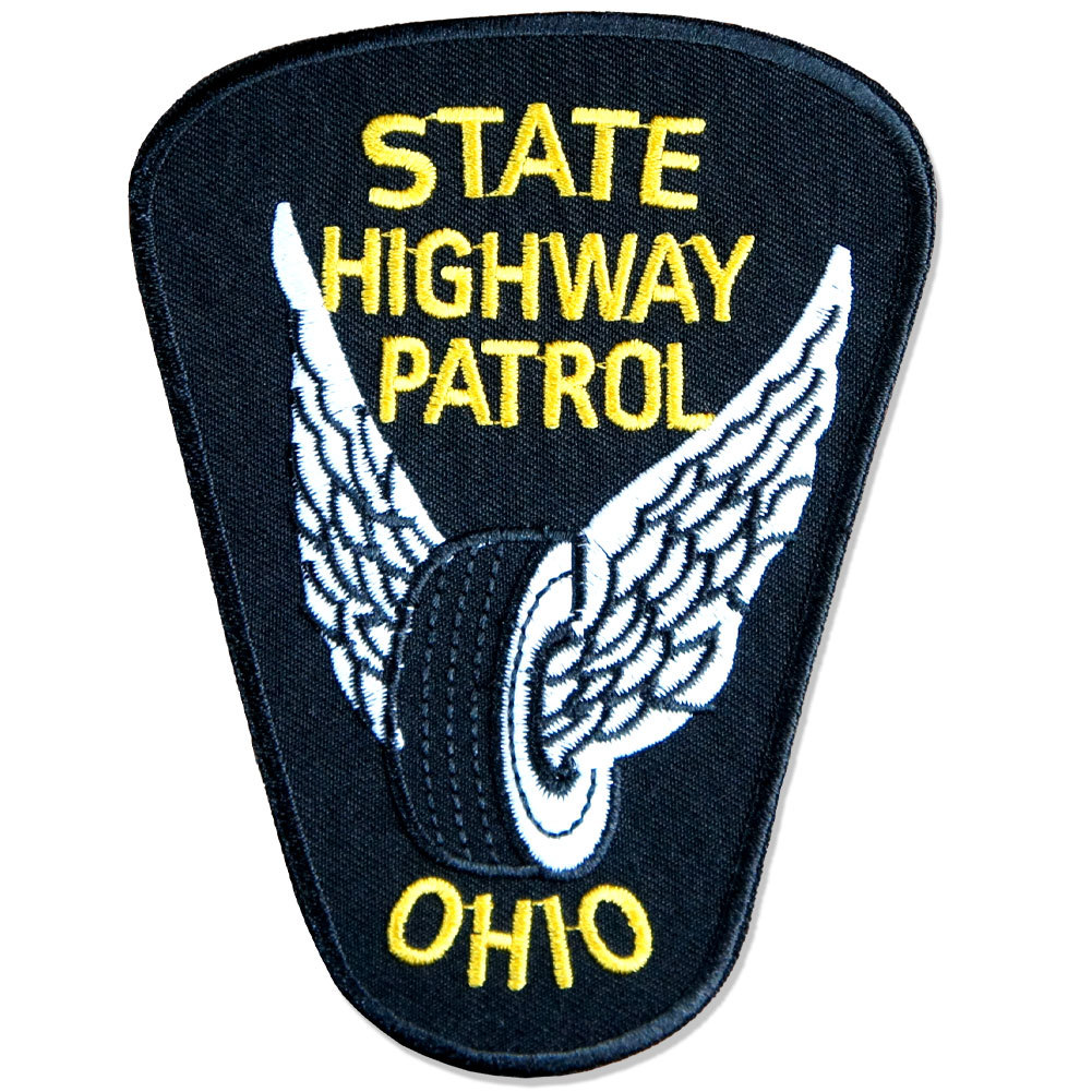 アメカジワッペン【STATE HIGHWAY PATROL OHIO・オハイオ州 ハイウェイパトロール】タイヤと羽 刺繍ワッペン パッチ wappen_画像2