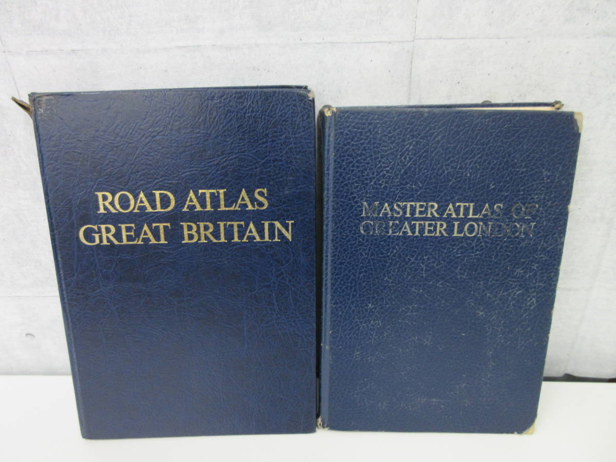 B1-3[古地図 AZ ROAD ATLAS GREAT BRITAIN & MASTER ATLAS OF GREATER LONDON] 洋書 ロンドン レトロ_画像1