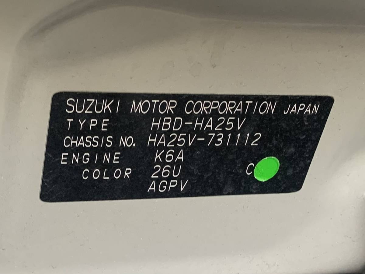 アルトバン HA25V 純正 スピードメーター 34100-64L0 34101-64LB0 _画像2