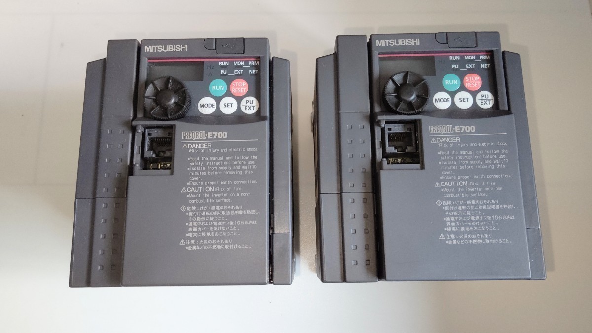 MITSUBISHI 三菱電機インバーター FR-E720-2.2K 2台セット(中古