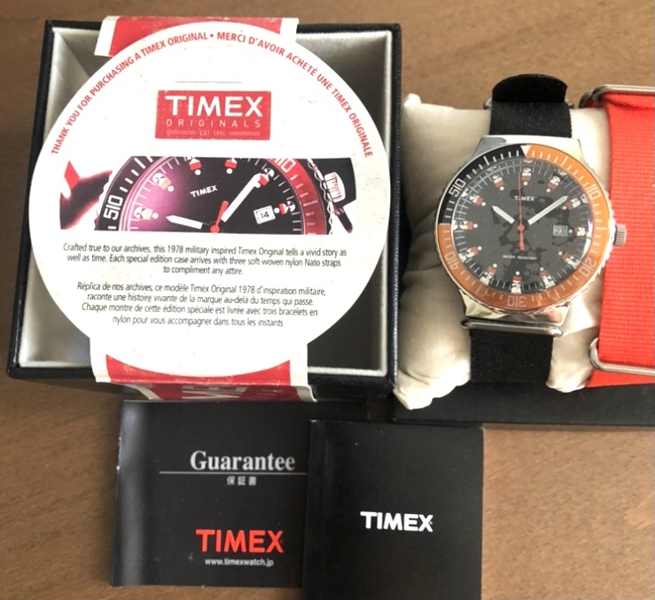 TIMEX 1978 дайвер CLASSIC переиздание orange чёрный оригинал Vintage работа сотрудничество большое количество популярный бренд . милитари часы нравится тоже 