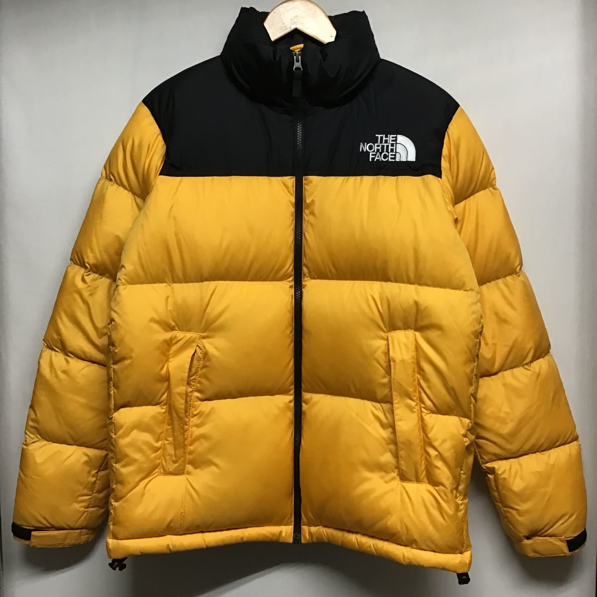 【THE NORTH FACE ザノースフェイス】　Nuptse Jacket ヌプシジャケット ダウンジャケット L ナイロン イエロー 2305oki