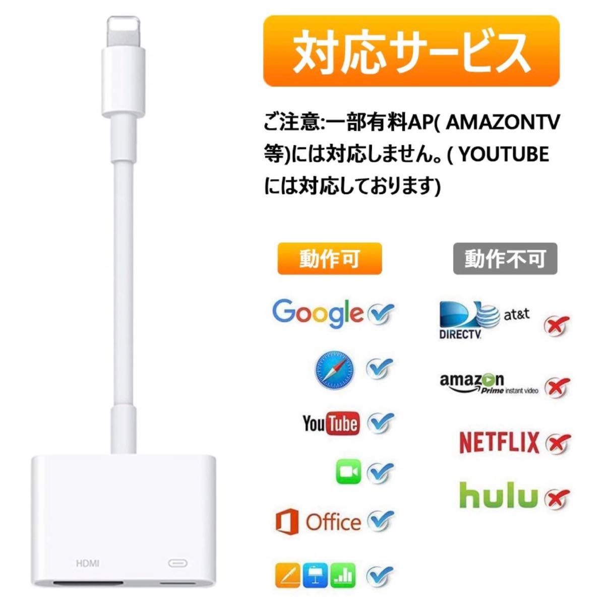 3点 1.5m iPhone iPad HDMI 変換アダプタ ケーブル テレビ スマホ  iPhoneテレビ スマホテレビ