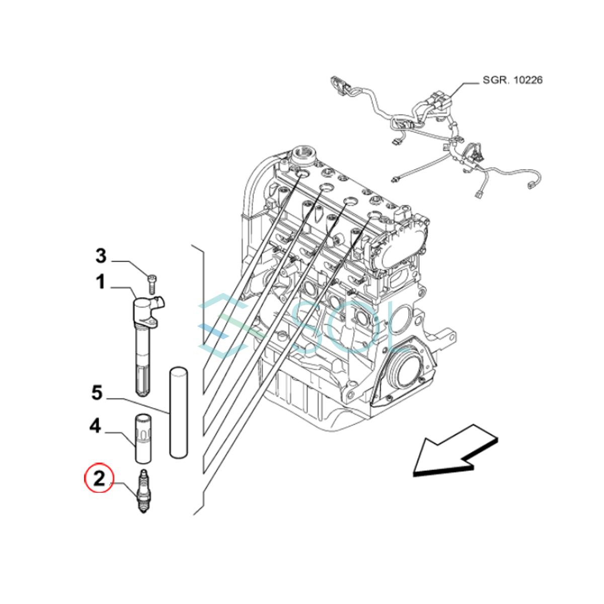 送料185円 BOSCH スパークプラグ ダブルイリジウム 4本セット 1台分 アルファロメオ ジュリエッタ ミト 55249868 55247855 68070507AC_画像3