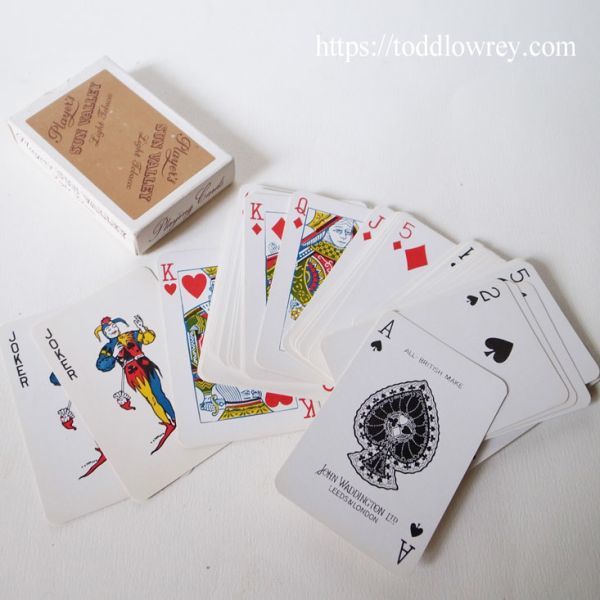 【英国の煙草とヘミングウェイ】イギリス ヴィンテージ トランプ ノベルティ サンバレー◆Vintage Waddingtons Playing Card SUN VALLEY◆_画像4