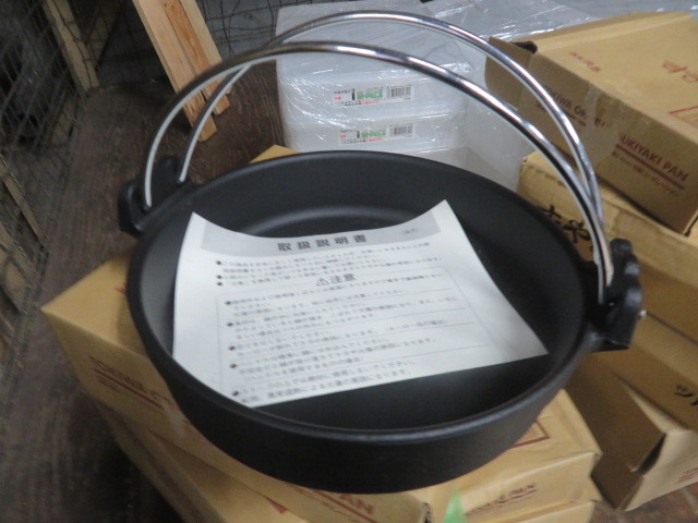  unused Chuubu corporation tokiwa.. pan .. saucepan tsuru attaching 18cm 4 piece set electromagnetic ranges correspondence sukiyaki nabe .. roasting for iron vessel 14-44923