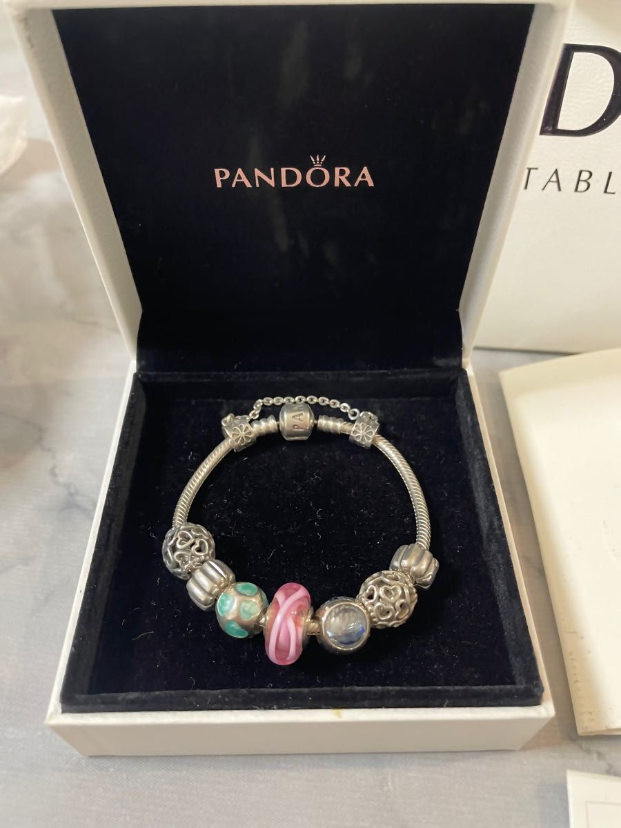 PANDORA パンドラ ブレスレット シルバー 18cm チャーム 付き 通販