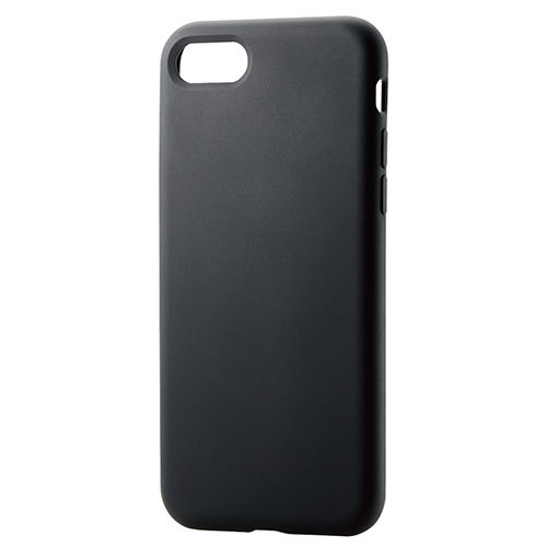 エレコム iPhone SE 第3世代 ハイブリッドケース シリコン カラータイプ ブラック PM-A22SHVSCCBK_画像2