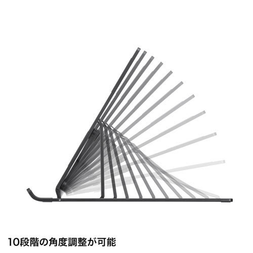 【5個セット】 サンワサプライ タブレット用モバイルスタンド(角度調整・折りたたみタイプ) PDA-STN63BKX5_画像6