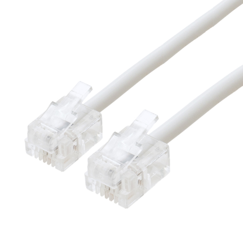 [5 piece set ]miyosi telephone for modular code 6 ultimate 2 core white 10m DC-210/WHX5