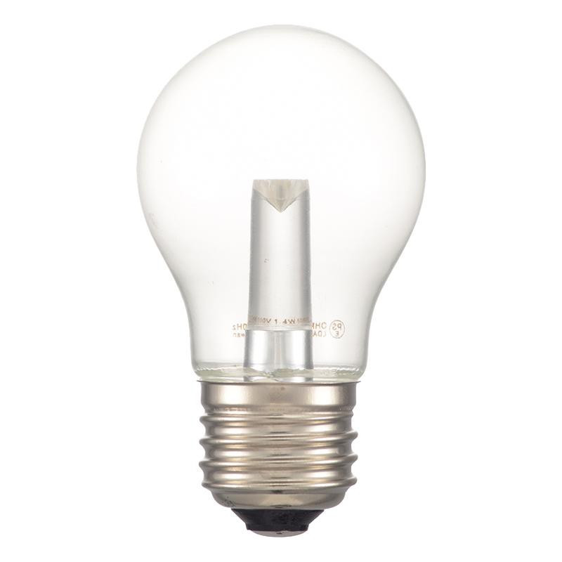 OHM LED電球装飾用 PS/E26/1.4W/67lm/クリア昼白色 LDG1N-H 13C_画像1