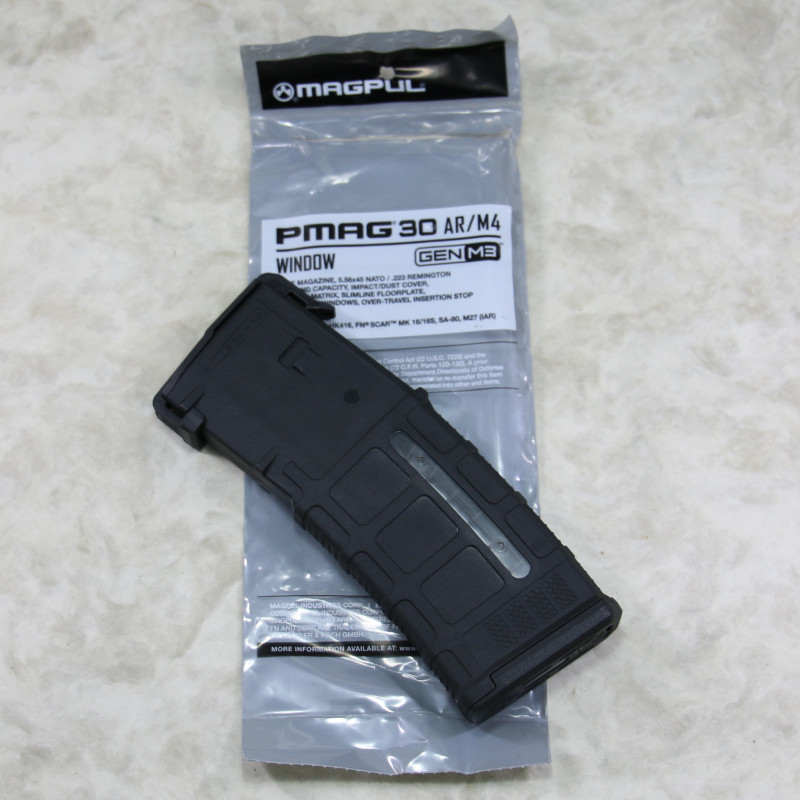 【米軍実物】MAGPUL（マグプル） MOE pmag30 AR/M4 GENM3 WINDOW /BLACK 窓付〈軍放出品〉