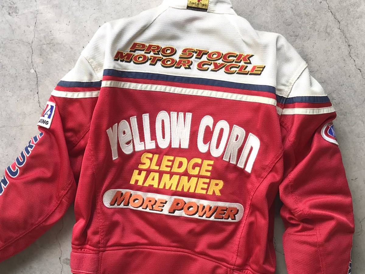 YELLOW CORN プロテクター付き メッシュ ライディングジャケット M