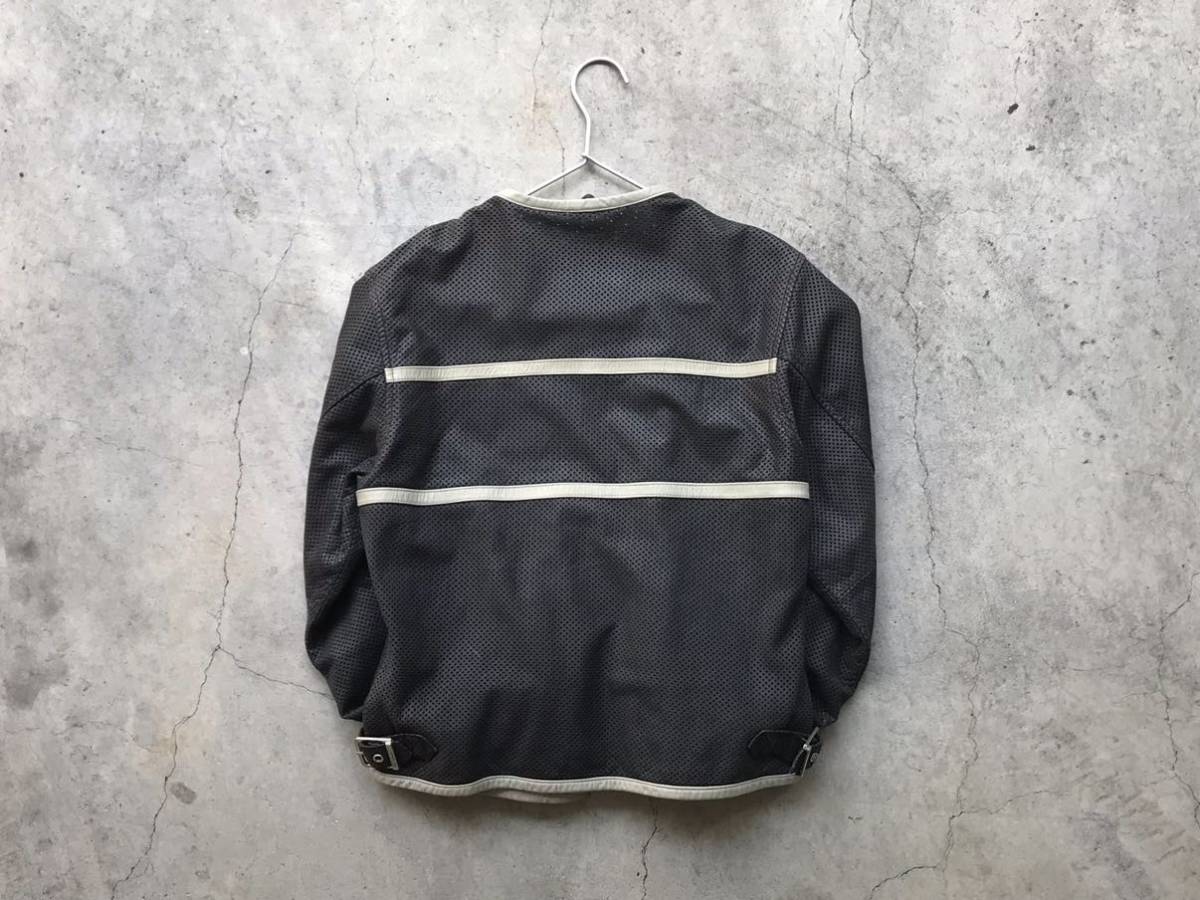 HARLEY DAVIDSON パンチングレザー ライダースジャケット M ハーレー
