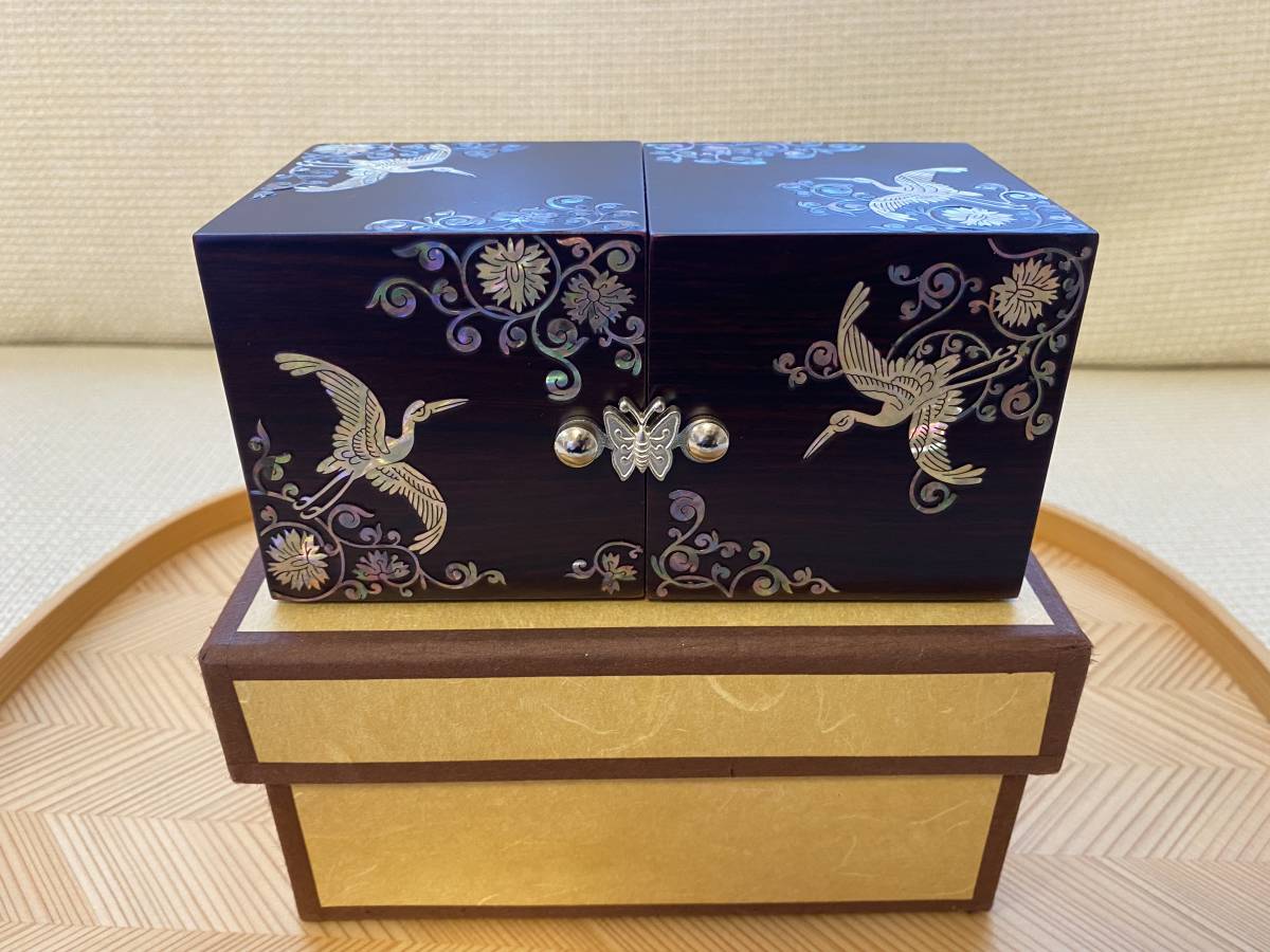 螺鈿細工 宝石箱 ヴィンテージ 工芸品 美術品 - 工芸品