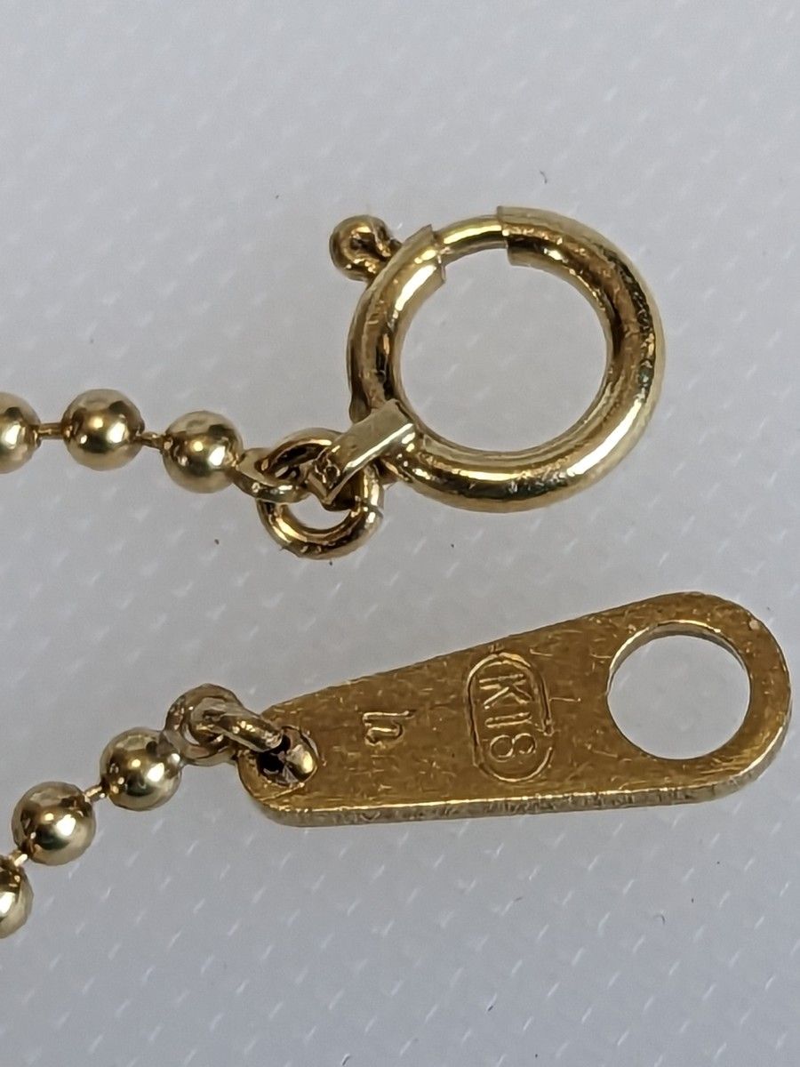 ねこやしき様専用 K18 46センチボールチェーンネックレス|Yahoo