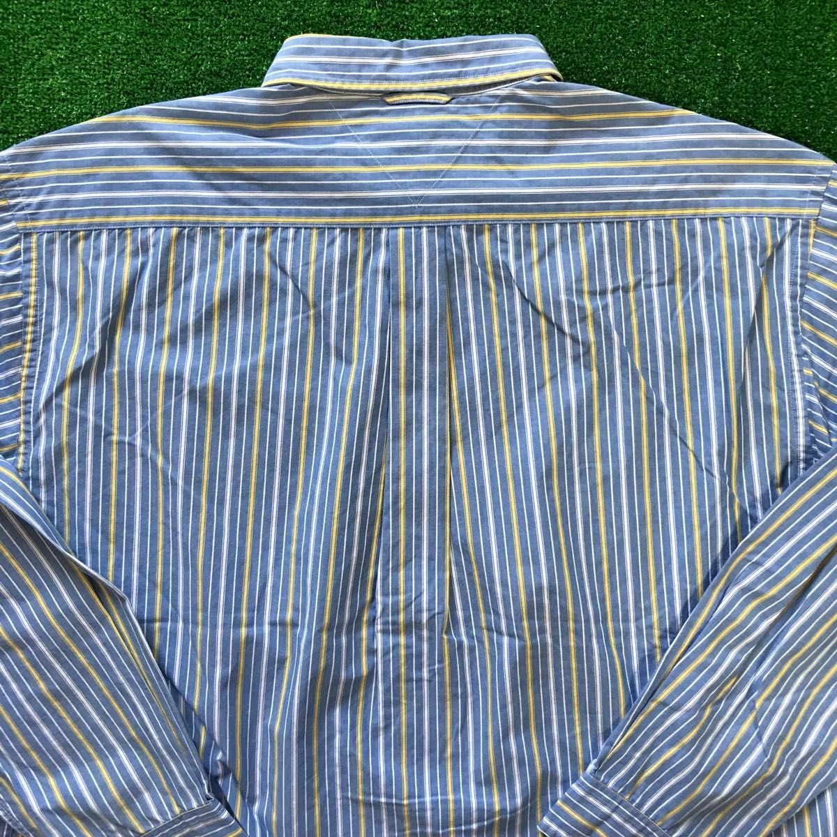 90s Tommy Hilfiger Blue Long Sleeve Striped Shirt Size XL