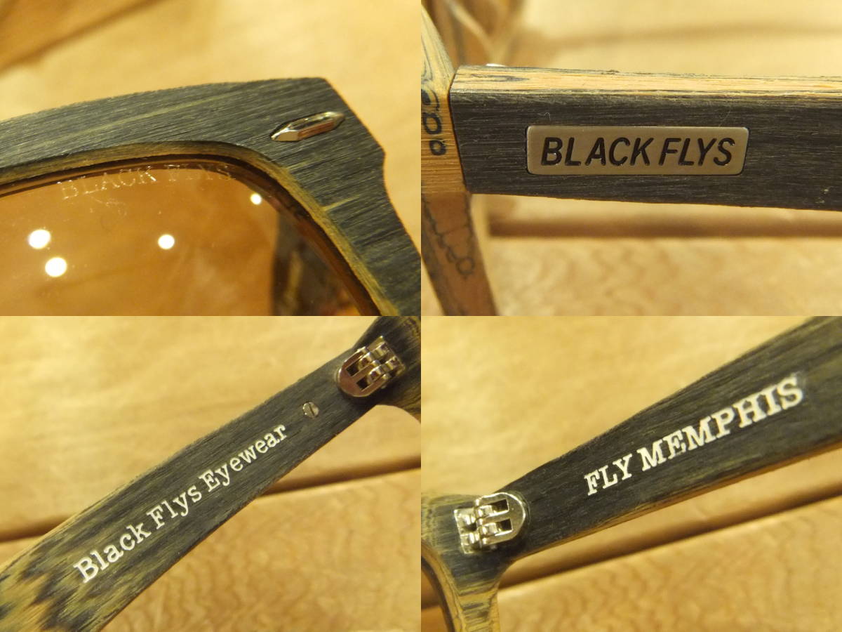  Black Fly regular shop wood style = wood grain manner frame .Y5,000 and more discount!& free shipping .! [FLY MEMPHIS] sunglasses new goods! BF13824-24415