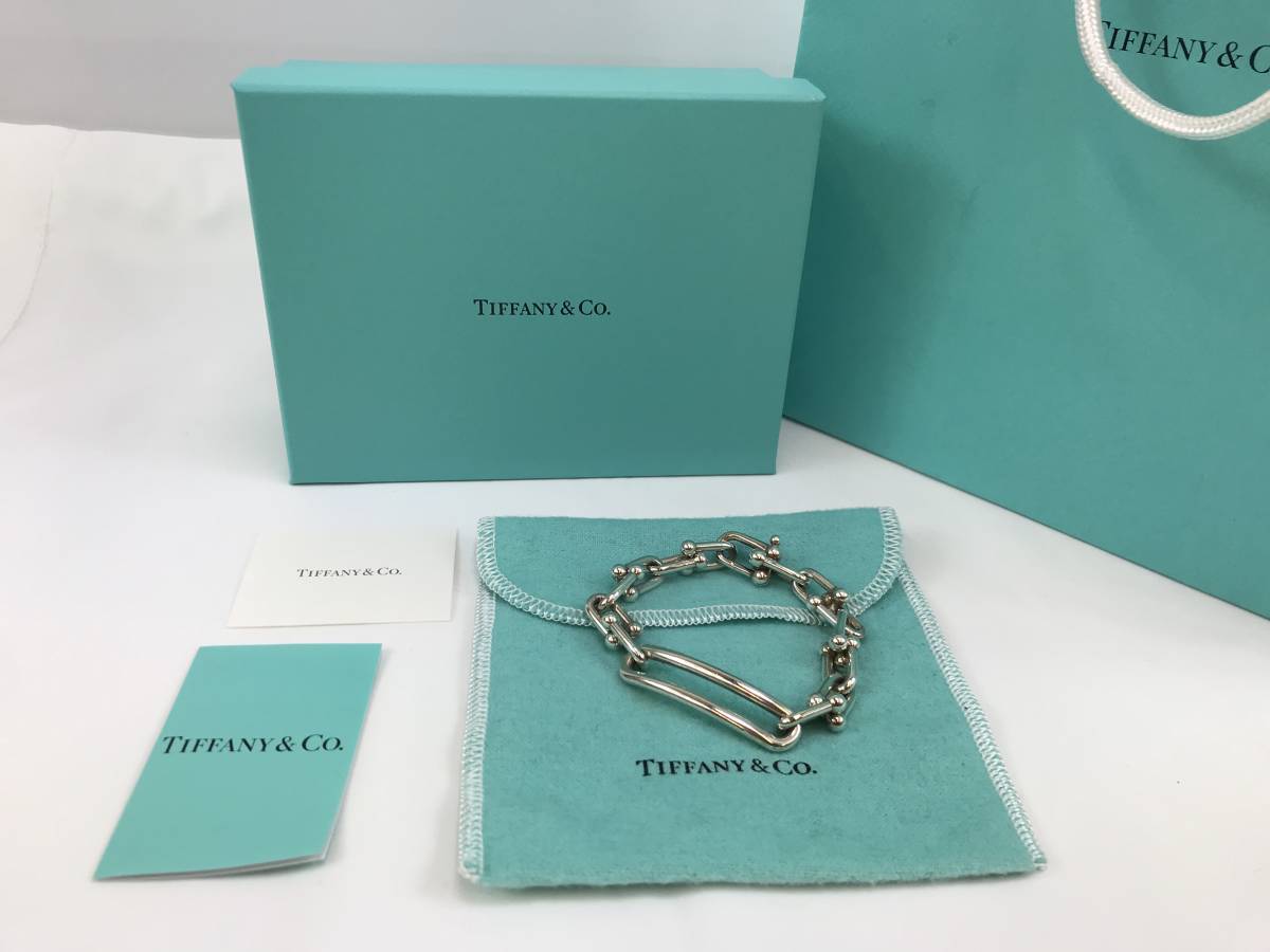 ☆Tiffany&Co. ティファニー ハードウェア リンク　ブレスレット シルバー　♯158291-74