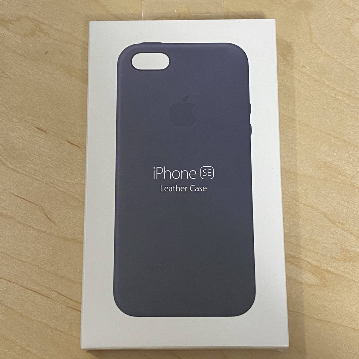 新品Apple純正品iPhoneSEレザーカバーMidnight Blueレザーケース5純正ケースSE純正カバーiPhone5s紺5sミッドナイトブルーiPhone MMHG2FE/A_画像1