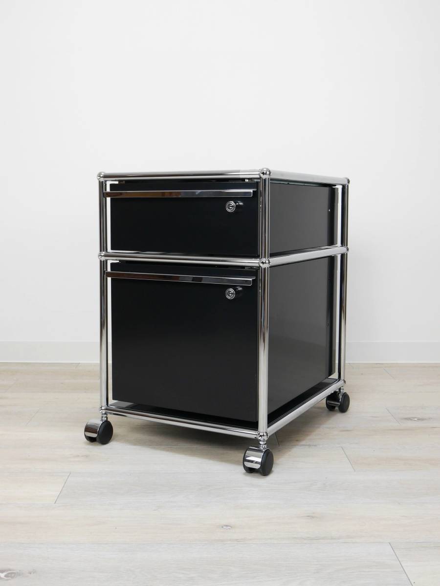 USM Haller ハラー ワゴン グラファイトブラック 2段 鍵付き USM Haller ハラー ワゴン グラファイトブラック 2段 鍵付き