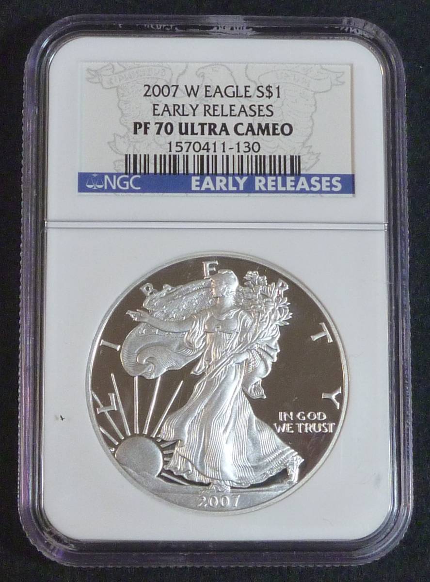 ☆新品 アメリカ 1$ 銀貨 2007年NGC PF70 EARLY RELEASES 硬貨 www