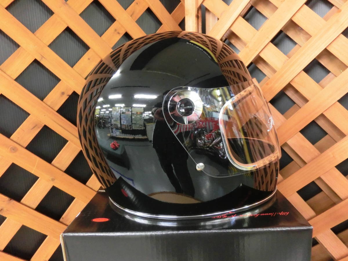 ｍ 新品　HORIZON LAMP HELMET BLACK Mサイズ　アメリカン/ハーレーダビッドソン/トラッカー/レトロ/ビンテージ/旧車 5J5.23.O_画像3