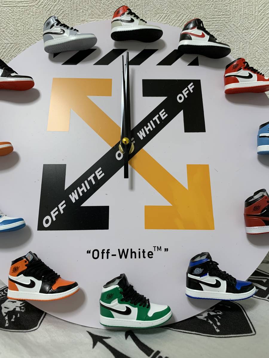 スニーカー 時計 掛時計 ジョーダン AIR JORDAN NIKE×OFF WHITE オフホワイト AJ1 エアージョーダン 3D