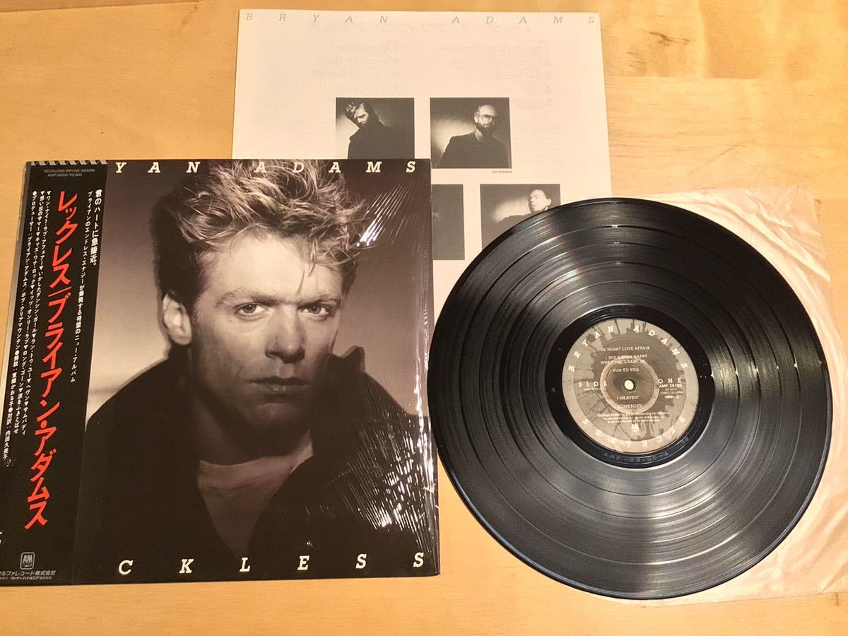 【帯+シュリンク付LP】BRYAN ADAMS / RECKLESS レックレス (AMP-28100) / ブライアン・アダムス / 84年日本盤極美品_画像1