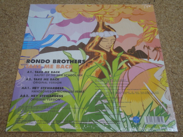 ★Rondo Brothers / Hey Stewardess / Halfby ハーフビー - Handsomeboy Technique リミックス収録！限定アナログ盤12インチ_画像2